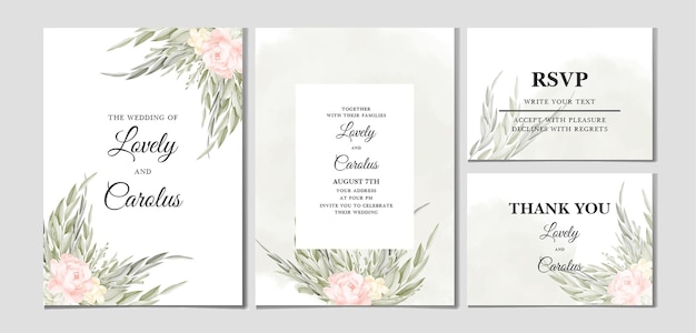 Vector wedding invitation template