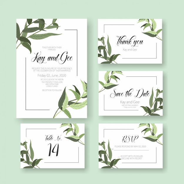 Wedding invitation template