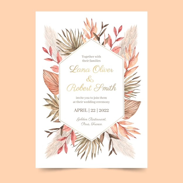 Wedding invitation template