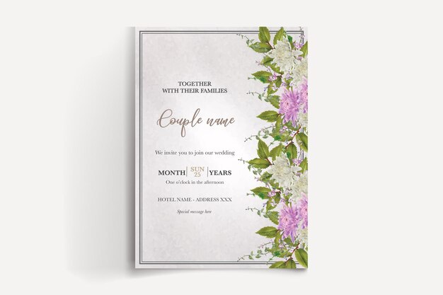 Wedding invitation templates