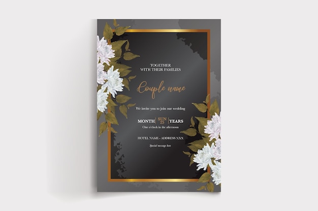 結婚式の招待状のテンプレート