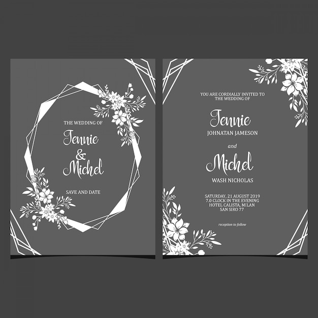 Wedding invitation templates