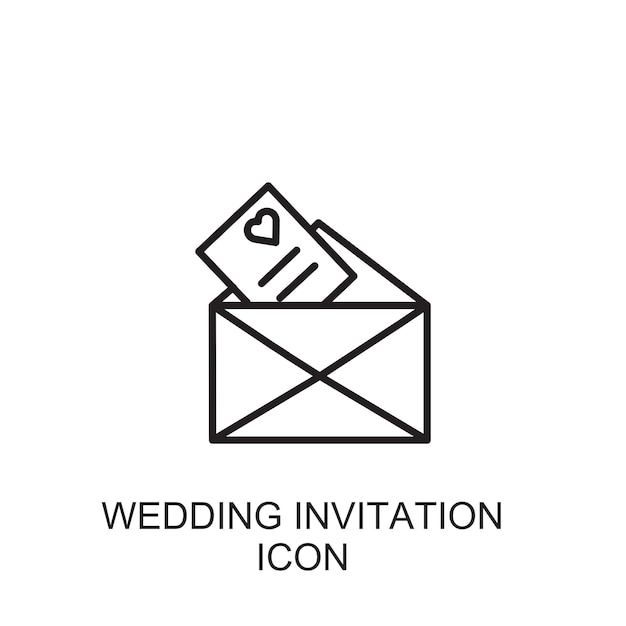 Vector wedding invitation vector icon icon