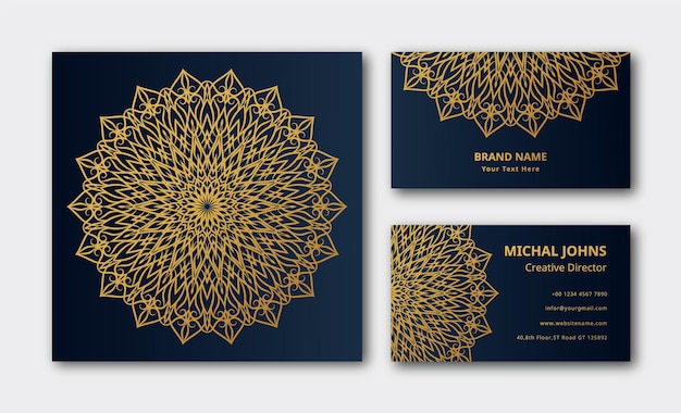 wedding invitation with mandala design eps