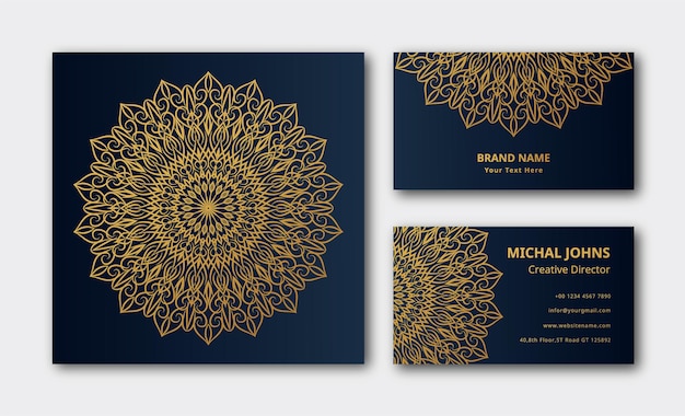 wedding invitation with mandala design eps