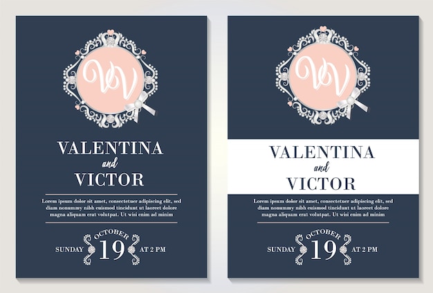 Vector wedding invitation