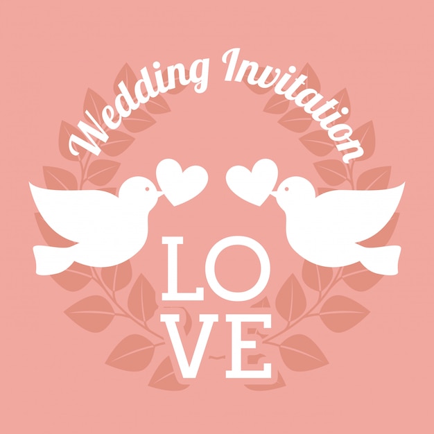 Vector wedding invitation