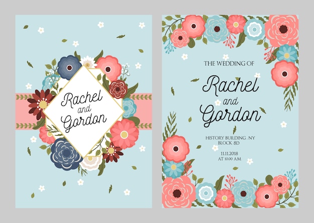 Vector wedding invitation