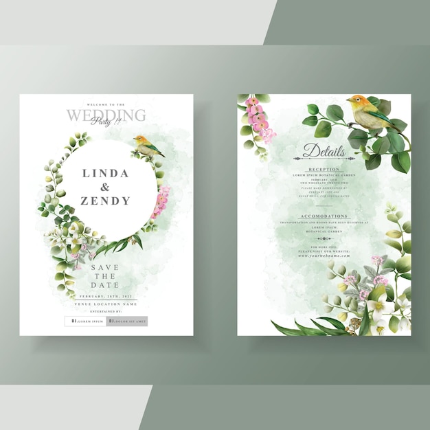 wedding invitations card template design