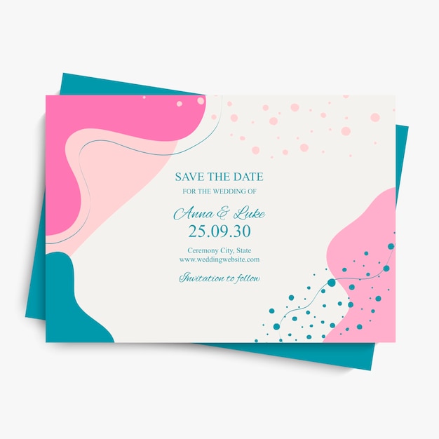 Wedding invitations vector template. Save the date. Abstract arts design for wedding celebration.