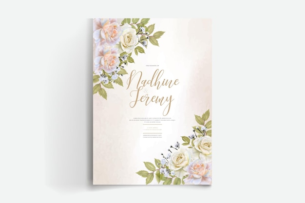 WEDDING INVITION WATERCOLOR SINGLE CARD