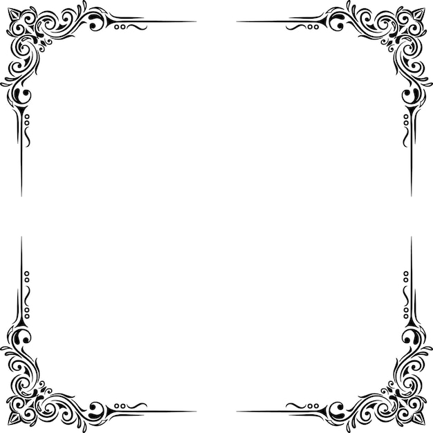 Vector wedding invititaion border frame simple