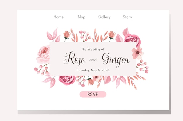 Wedding landing page design