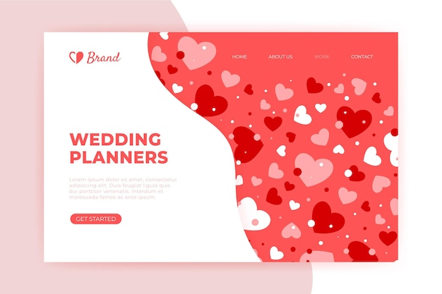 Wedding landing page template