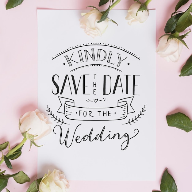 Vector wedding lettering design