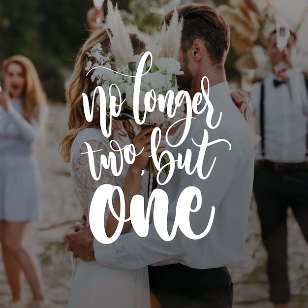 Vector wedding lettering design