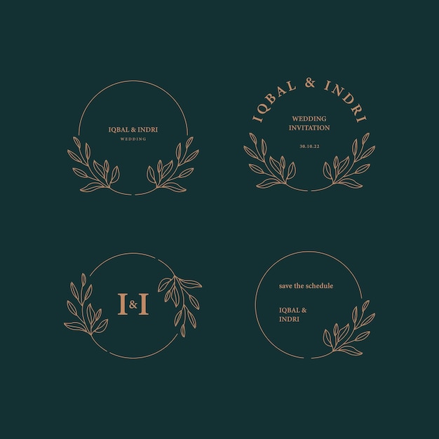 Wedding logo collection