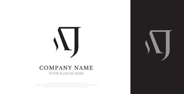 Wedding Logo Initial AJ Logo Design Vector