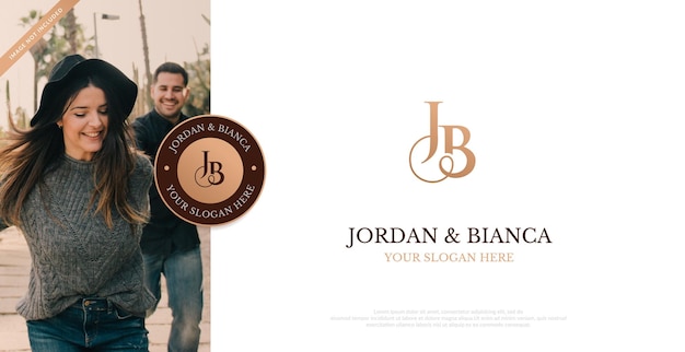 Wedding Logo Initial JB Logo Design Vector