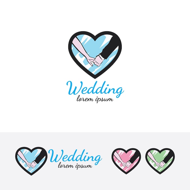 Wedding logo template