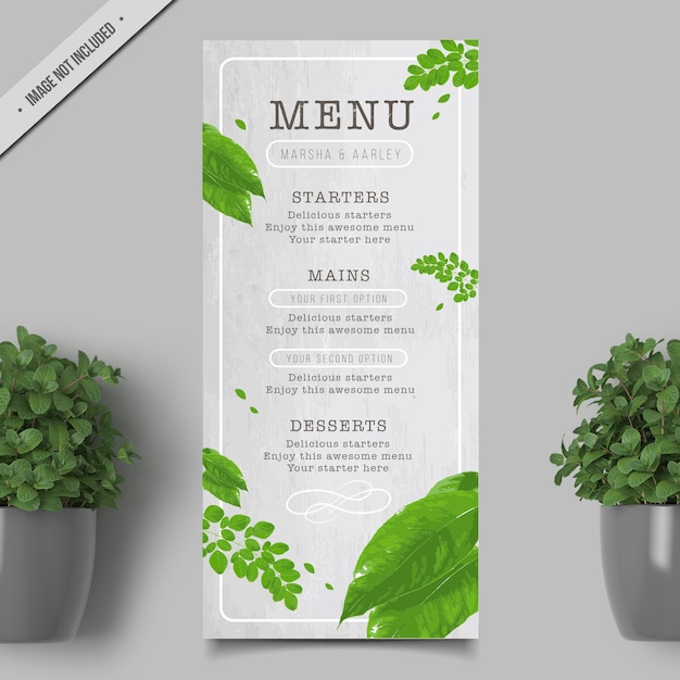 Wedding menu