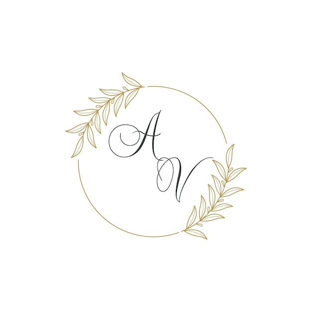 Vector wedding monogram vector