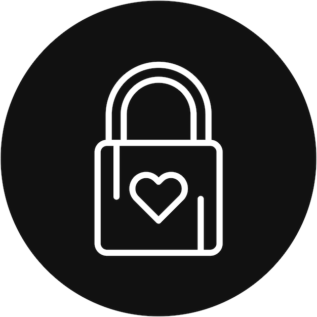 Vector wedding padlock vector illustration