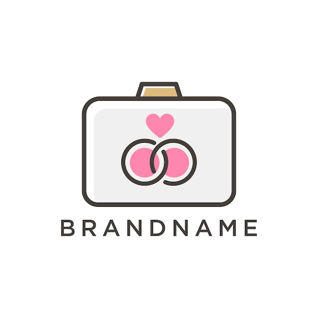 Vector wedding photo logo for your brand