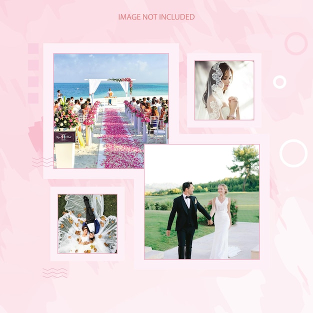 Wedding photography frame collage