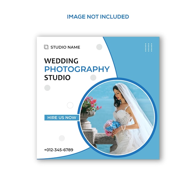 Wedding photography instagram and social media post template