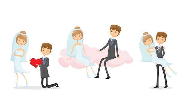 Wedding pictures, love the bride and groom in the doodle style