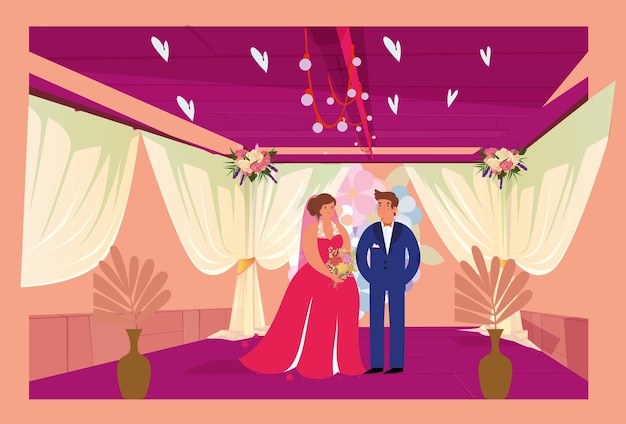 wedding placeholder concept illustration stylish and beutiful
