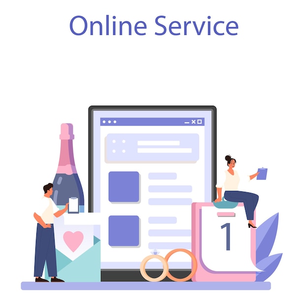 ウェディングプランナーのオンラインサービスまたはプラットフォーム