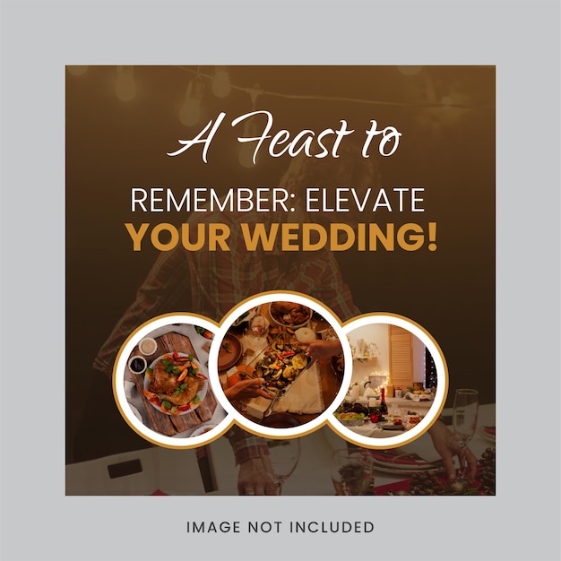 Wedding post design social media template