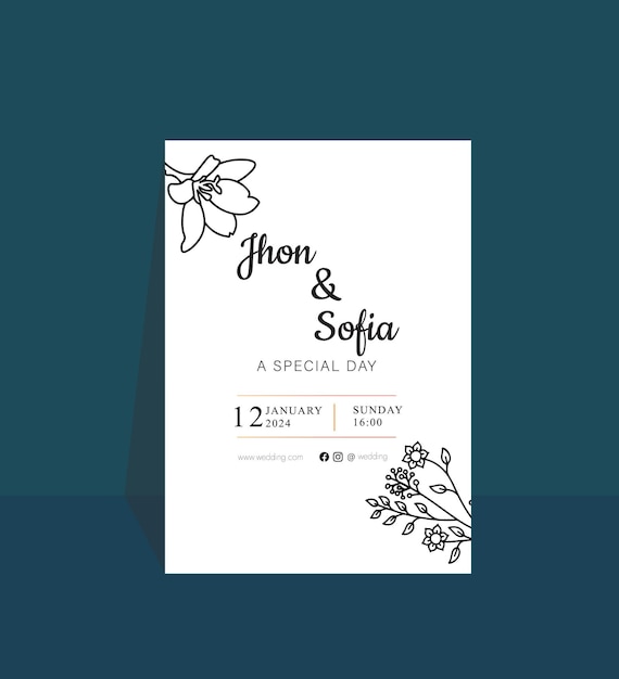 Vector wedding poster save the date template