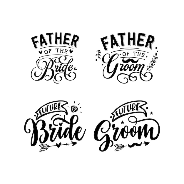 Wedding quotes typography lettering for tshirt design