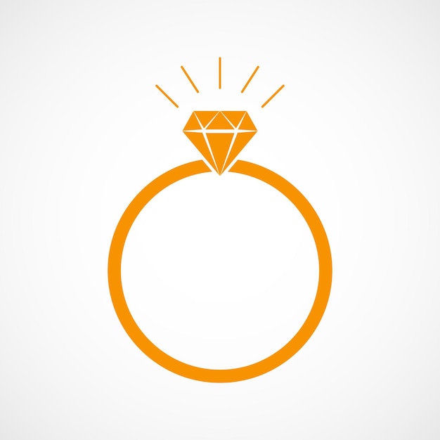 Vector wedding ring icon vector illustration