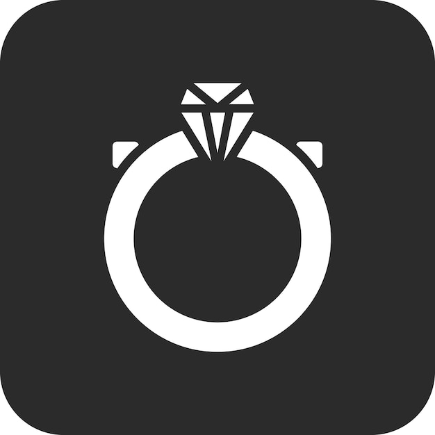 Wedding Ring vector icon illustration of Wedding iconset