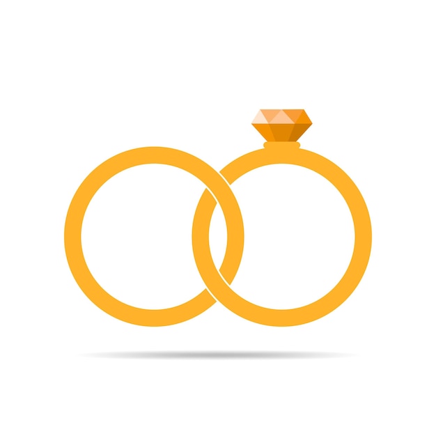 Wedding rings icon vector illustration