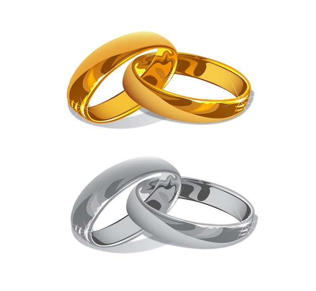 wedding_rings 벡터 세트