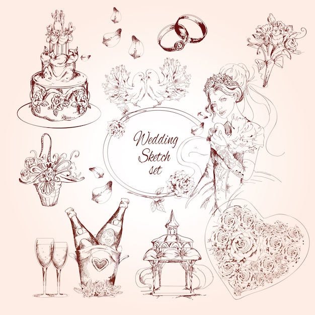 Wedding Sketch Set