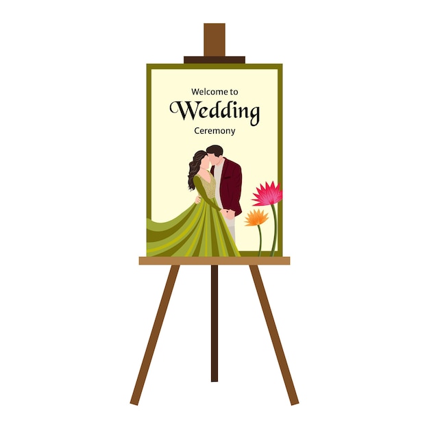 Vector wedding stage decoration