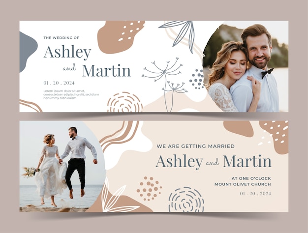 Vector wedding template design