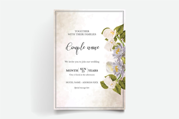 wedding watercolour invitation templates