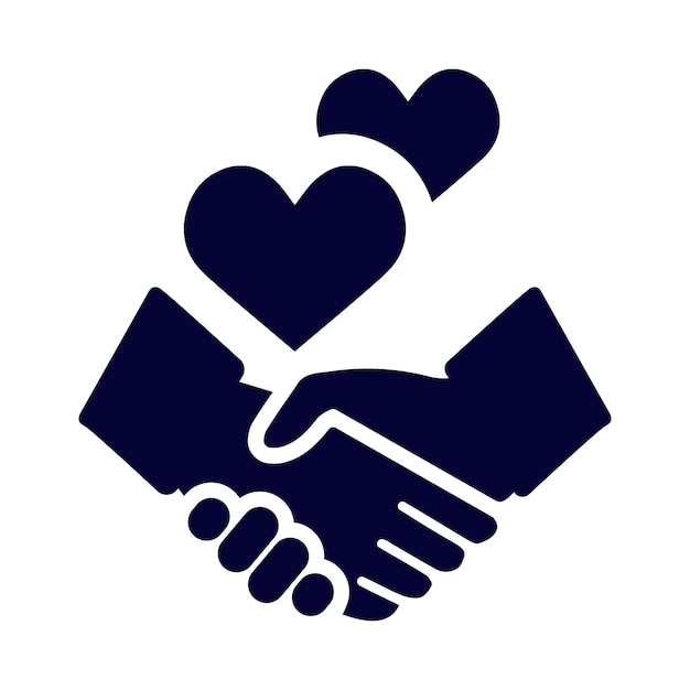 Wederzijdse vriendschap Vriendschap handdruk interactie wederzijdse respect icoon