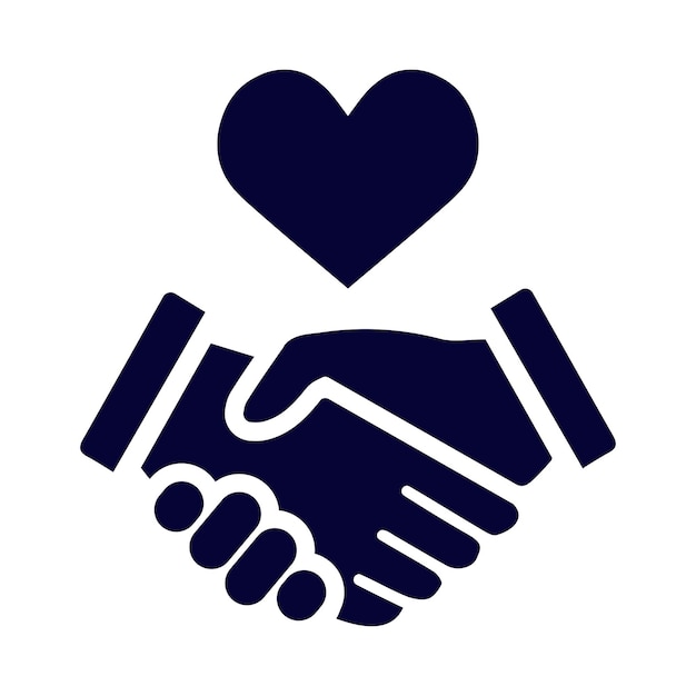 Wederzijdse vriendschap Vriendschap handdruk interactie wederzijdse respect icoon