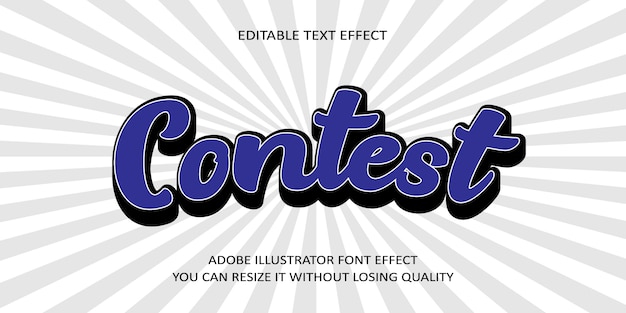 Wedstrijd vector tekst lettertype effect