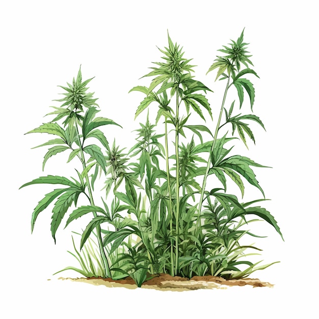 Vector weed plants vector