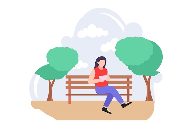 weekend activity flat design illustration