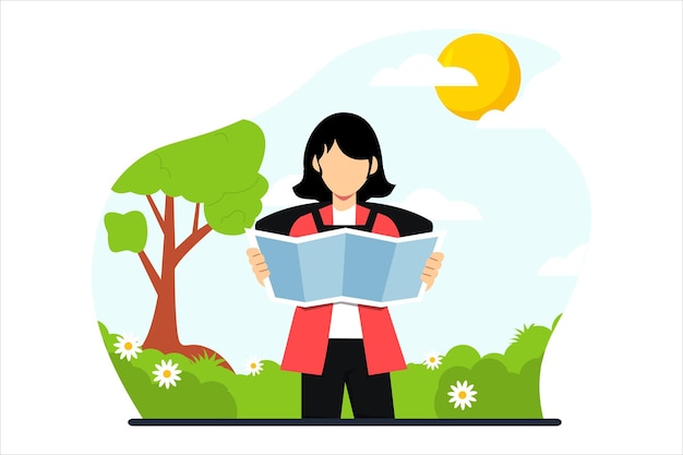 weekend activity flat illustration design